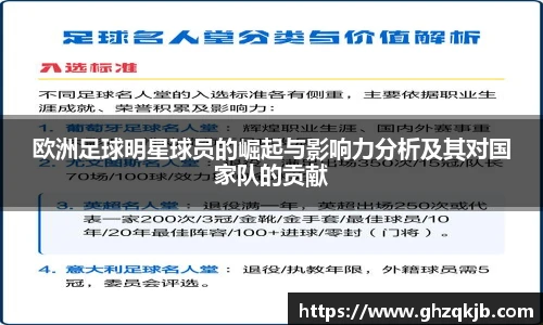欧洲足球明星球员的崛起与影响力分析及其对国家队的贡献